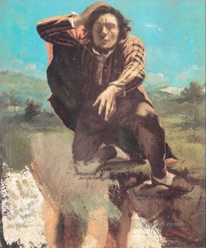  Courbet Deco Art - The Desperate Man The Man Made by Fear Realist Realism painter Gustave Courbet